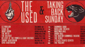 the used - taking back sunday tour poster