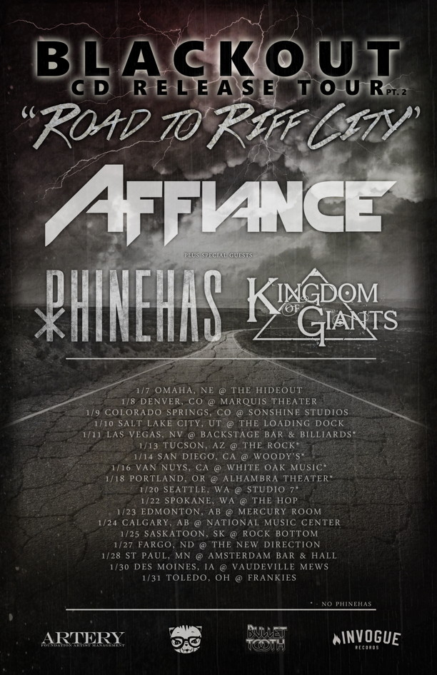 Affiance Blackout Pt 2 The Road To Riff City Tour poster